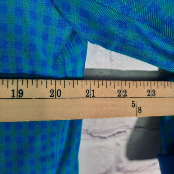 Vintage Pendleton Turquoise Blue Houndstooth Single Button Blazer - Picture 12 of 13